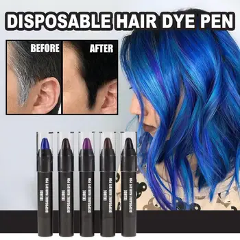 שיער גיר עט בטוח חד פעמי לשיער עט לנשים צבע שיער צבע שיער גם סטיילינג גיר זמנית שיער גיר