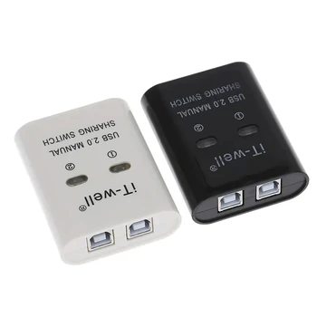 USB שיתוף מדפסת, מכשיר 2 ב-1 שיתוף מדפסת מכשיר, 2-יציאה ידנית Kvm החלפת מפצל Hub ממיר