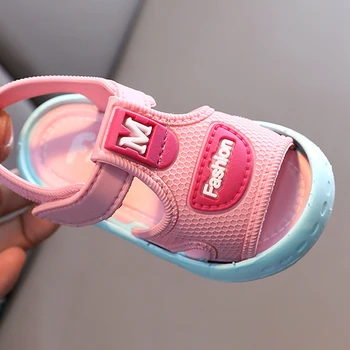 תינוק של קיץ בנים בנות סנדלי נעלי פעוט רך עם סוליות גומי שטוח אופנה ספורט החוף מזדמנים חמוד סנדלים נעלי ילדים