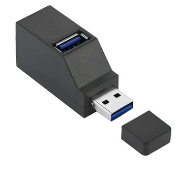 נייד Multi-ממשק רכזת ספליטר USB3.0 מהירות גבוהה רכזת שחור