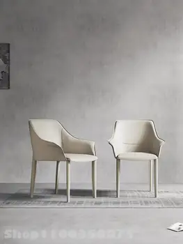 אור יוקרה בכיר מעצב האוכל הכיסא 2021 איטלקי חדש מינימליסטי high-end בבית האוכל משענת גב הכיסא כיסא איפור