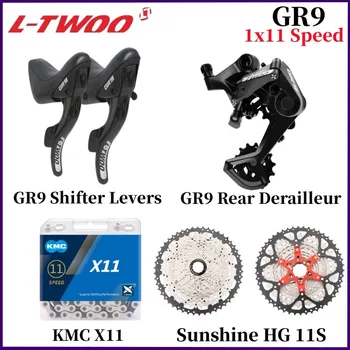 LTWOO GR9 1x11 מהירות אופני כביש Groupset 11v Rear Derailleur שמש 11-36/40/42/46/50T קלטת KMC X11 שרשרת כביש אופניים חלק