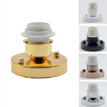 בציר המנורה בסיס E27 מנורת התקרה פמוטי מתכת חצי שן תעשייתי לבן מנורה מחזיק ערוץ אהיל Fitment מתאמי