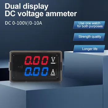 תצוגת LED מד הזרם מודד 2 ב 1 מודד מתח הנוכחי Tester DC 0-100V AC70-480V 10A דיגיטלי גלאי מתח הנוכחי