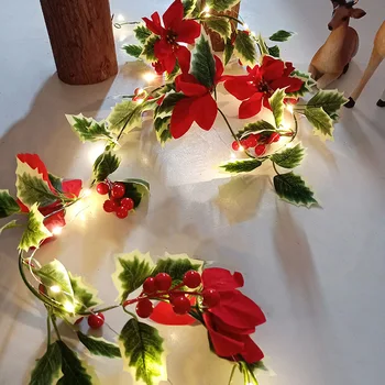 2M 20 Led מחרוזת אור חיצוני עמיד למים פיות אורות חג המולד אורן אור LED פיות גרלנד עיצוב פטיו המנורה לחתונה