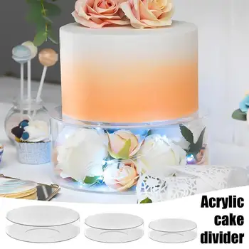 עוגת תצוגת קמה החתונה פונדנט לקשט עוגה לעמוד אקריליק עוגת תצוגת סיבוב העוגה קצה חלקה 1p למילוי העוגה לעמוד