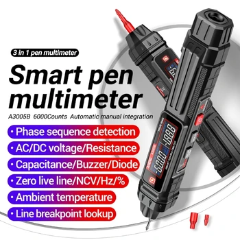 דיגיטלי מודד חכם-עט הבוחן Autoranging קיבולת עט חשמלי Teste מטר דיודה-המשכיות גר מטר