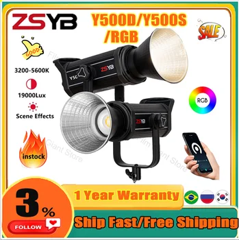 ZSYB Y500S Y500D 500W אור LED וידאו צילום אור בקרת יישום צילום סטודיו מנורה כפולה מצלמה צבע האור Youtube Tiktok