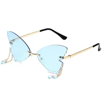 מסיבה משקפי שמש של נשים משקפי שמש צבעוניים, משקפי שמש חדש תוכנן משקפיים מעצב מותג מחשב משקפי פרפר עדשות