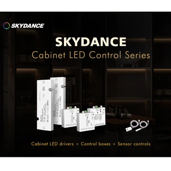 Skydance צבע יחיד 60W 12V דקים קבוע מתח LED נהג אספקת חשמל 6CH RF&חיישן סינכרונית דים/CCT תיבת הבקרה