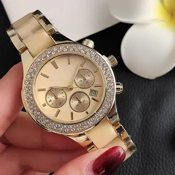 Top איכות גבירותיי קוורץ Watchs מזדמן קלאסי אופנה אישה שעון יהלומי שעוני יוקרה רלו דה Señoras