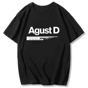 חדשות גרסה קוריאנית של KPOP Agust ד מודפסים חולצה D-2 האלבום יוניסקס חולצה Yoongi החולצה נוער בגדים גרפי טי-שירט לכל היותר