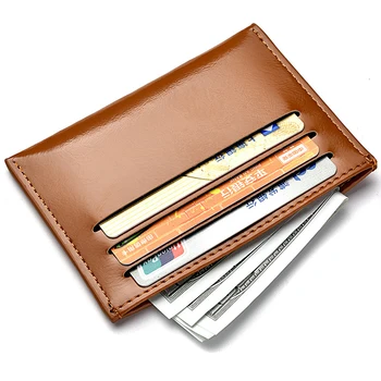 קטן סלים קצר כרטיס הארנק עבור גברים בציר RFID נשים עור PU גברים כסף קליפ ID הבנק כרטיס אשראי דולר מחזיקי תיק