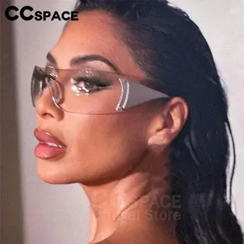 56632 מותג עיצוב ללא שפה משקפי שמש נשים אופנת צבע אחד-חתיכת עדשה אולטרה סגול הגנה משקפי מגן