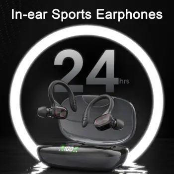 Wireless אוזניות ספורט In-ear ספורט אוזניות עמיד למים אלחוטית ספורט אוזניות עם תצוגת Led Hifi פעיל