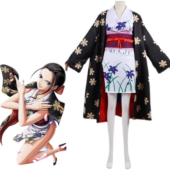 אנימה ניקו·רובין קוספליי תלבושת אחידה Kinomo ליל כל הקדושים חליפה בסגנון יפני קימונו