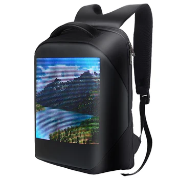 כתף התיק LED בצבע מלא מסך הנסיעות גב למחשב נייד עמיד למים תיק כתף על Daypack חיצונית רכיבה על אופניים