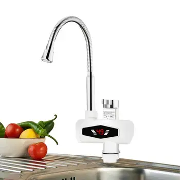 חשמלי ברז מים חמים 220V כיור מטבח ברז מיידית Tankless חשמל למטבח חדר אמבטיה חימום מהיר הקש על ברז מים עם