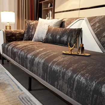 יוקרה זהב שחור ספה מכסה האירופית האוניברסלית ספה מגבת הסלון Slip שאינם שילוב לכריות הספה רהיטים כיסוי אבק