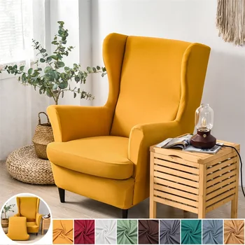 מתיחה ספנדקס אגף הכסא כיסוי מוצק צבע הכורסה כיסוי נשלף להירגע יחיד ספה הכיסויים עם כרית מושב מכסה