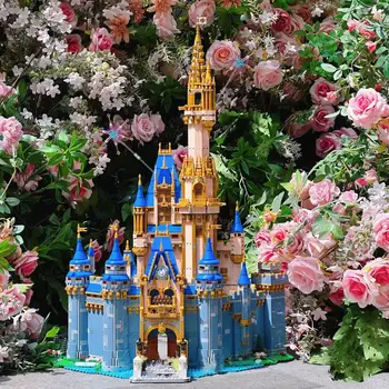4837pcs את טירת נסיכה יום השנה ה-100 לעיר Street View המלכותי צדפה 43225 בניית מודל בלוקים לבנים צעצועים לילדים 2023