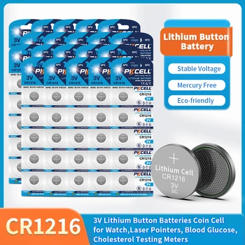5-100pcs CR1216 3V סוללת ליתיום סוללות כפתור BR1216 המטבע הנייד קצב לב צג, שעונים, מצלמות