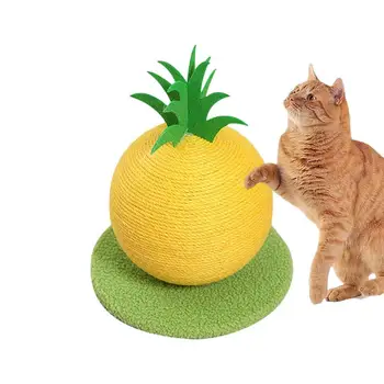 חתול מגרד הכדור פירות בצורת שריטות הפוסטים מקורה חתולים 10 אינץ חתול מגרד סיסל פוסטים הזמני שטיח חתול מגרד