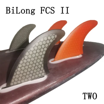 BiLong FCS II שני-אחורי סנפירים סיבי זכוכית חלת דבש הגלשן סנפירים 2 יח ' סט Wakeboard Skimboard המטוס מופעל על גלשן חשמלי