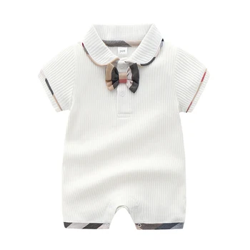 קיץ בגדי תינוקות כותנה דק neonate קצר עם שרוולים התינוק הנולד בנות רומפר
