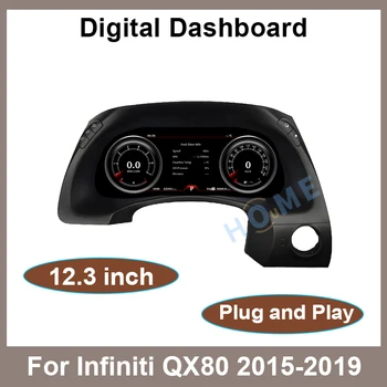המכונית LCD לוח המחוונים 12.3 אינץ ' עבור אינפיניטי QX80 2015-2019 אוטומטי לוח המחוונים שונה ושודרג רב תכליתי