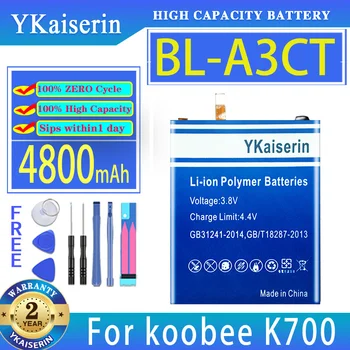 YKaiserin סוללה 4800mAh על koobee K700 BL-A3CT סוללות של טלפונים ניידים
