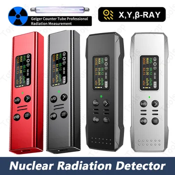 קרינה גרעינית גלאי מונה גייגר מד עוצמת הקרינה X β γ ריי רדיואקטיביות הבוחן נשמעת אזעקה Radiometer 400mAh USB-C