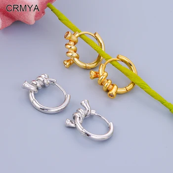CRMYA מצופה זהב עגילי חישוק לנשים אופנה פירסינג באוזן אבזם תכשיטים לנשים מעצבת עגילים הסיטוניים