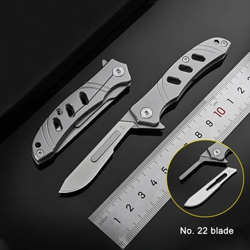קטן, מתקפל בדיוק הסכין עם 10pcs תוספת להבים מחזיק מפתחות EDC כיס יפנית מיני להחלפה סכיני גילוח השירות סכינים