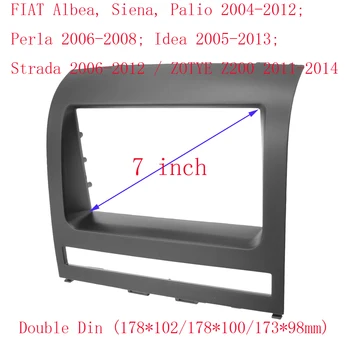 2DIN רדיו במכונית סטריאו מתאים התקנת מתאם Fascia עבור פיאט Albea סיינה Palio 2004-2012 פרלה 2006-2008 מסגרת פנל אודיו