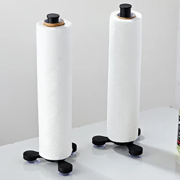 נייר מגבת מתקן עם כוס יניקה ניילון מתקן מחזיק נשלף אנכי רקמות לעמוד חוסך מקום על השיש