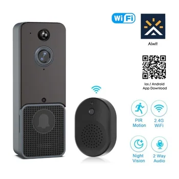 בית חכם Wifi 720p מצלמה חיצונית חכם פעמון מצלמת אבטחה בבית חזותי דיגיטלי אינטרקום לילה 720p