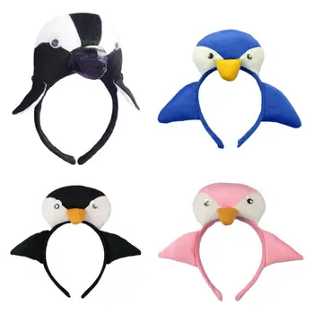 Q0KE ליל כל הקדושים פסטיבל ילדים ביצועים אביזרים לשיער פינגווין קטן Headbands