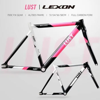 LEXON תאווה קבוע ציוד אופניים מסגרת Superlight AL7005 Tripple ונגח מסלול יחיד מהירות אופני כביש המזלג אור אופניים אביזרים