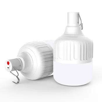 נטענת USB LED תאורת חירום לבית חיצוני נייד פנסים 100W חירום מנורת הנורה סוללה פנס ברביקיו אור קמפינג