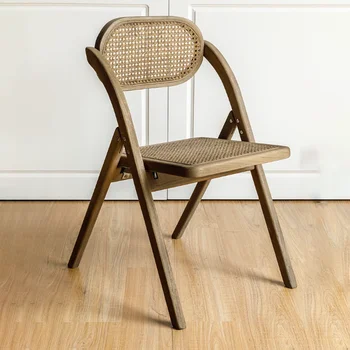 קיפול הסלון כיסא עץ להתלבש מעצב מטבח קש הכיסא במשרד חיצוני מודרני Silla Plegable ריהוט הבית