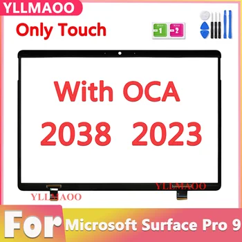 מקורי עם מסך מגע עם אוקה דבק עבור Microsoft Surface Pro 9 2038 2023 מסך מגע על משטח Pro9 חזית זכוכית תיקון