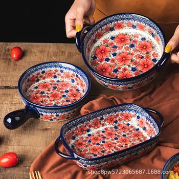 להתמודד עם קערה פולנית שולחן משק הבית סלט אטריות, מרק בקערה אחת באינטרנט סלבריטאים תנור Binaural אפיית מגש