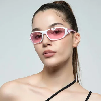 Steampunk מלבן בציר משקפי שמש של האישה מעצב מותג המראה משקפי שמש נשית אופנה ספורט אישיות Oculos דה סול