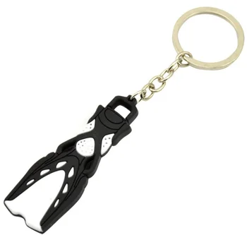 ספורט חוצות מיני הצלילה סנפיר מפתח שרשרת סנפיר Keyring צולל צלילה אביזרים מתנה מחזיק מפתחות