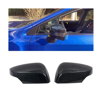 הרכב סיבי פחמן האחורית בצד במראה זכוכית לכסות לקצץ מסגרת המראה בצד כובעים עבור סובארו WRX / WRX STI 2015-2021