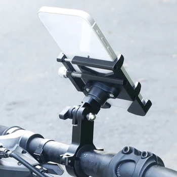 360° Rotatable אופניים הטלפון הר אנטי להחליק אופנוע טלפון בעל הר אוניברסלי סגסוגת אלומיניום על אופנוע אופניים הכידון