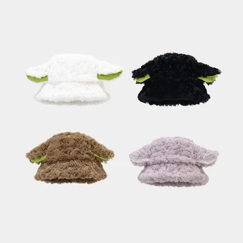 איכות גבוהה כבש כובע עם אוזניים של ילדים יפנים הסתיו והחורף מעובה חמים דלי כובע בסגנון קוריאני מפורסם באינטרנט