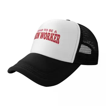 גאה להיות איחוד עובד מצחייה מתכווננת משאית כובע יוניסקס סגנון הכובעים השחורים