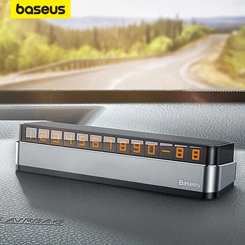 Baseus רכב זמני החניה כרטיס מספר הטלפון טלפון הרכב בעל הזוהר מספר טלפון צלחת חנייה לרכב-אביזרי סטיילינג